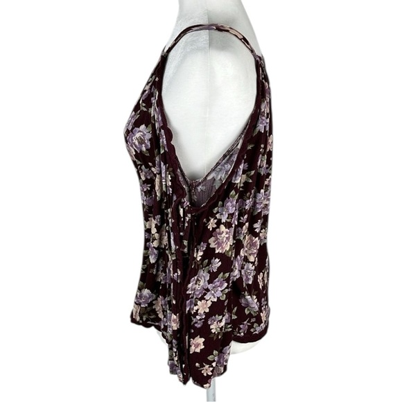 American Eagle Floral Cold Shoulder Top Size S - Picture 3 of 6